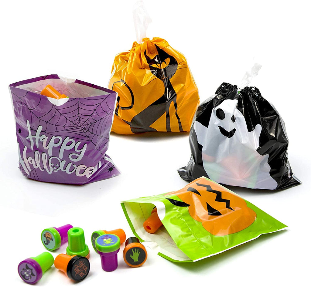 72 Pack Halloween Bags - Goodie, Candy, Treat, Goody, Party Favors & Trick or Treat Bags for Parties