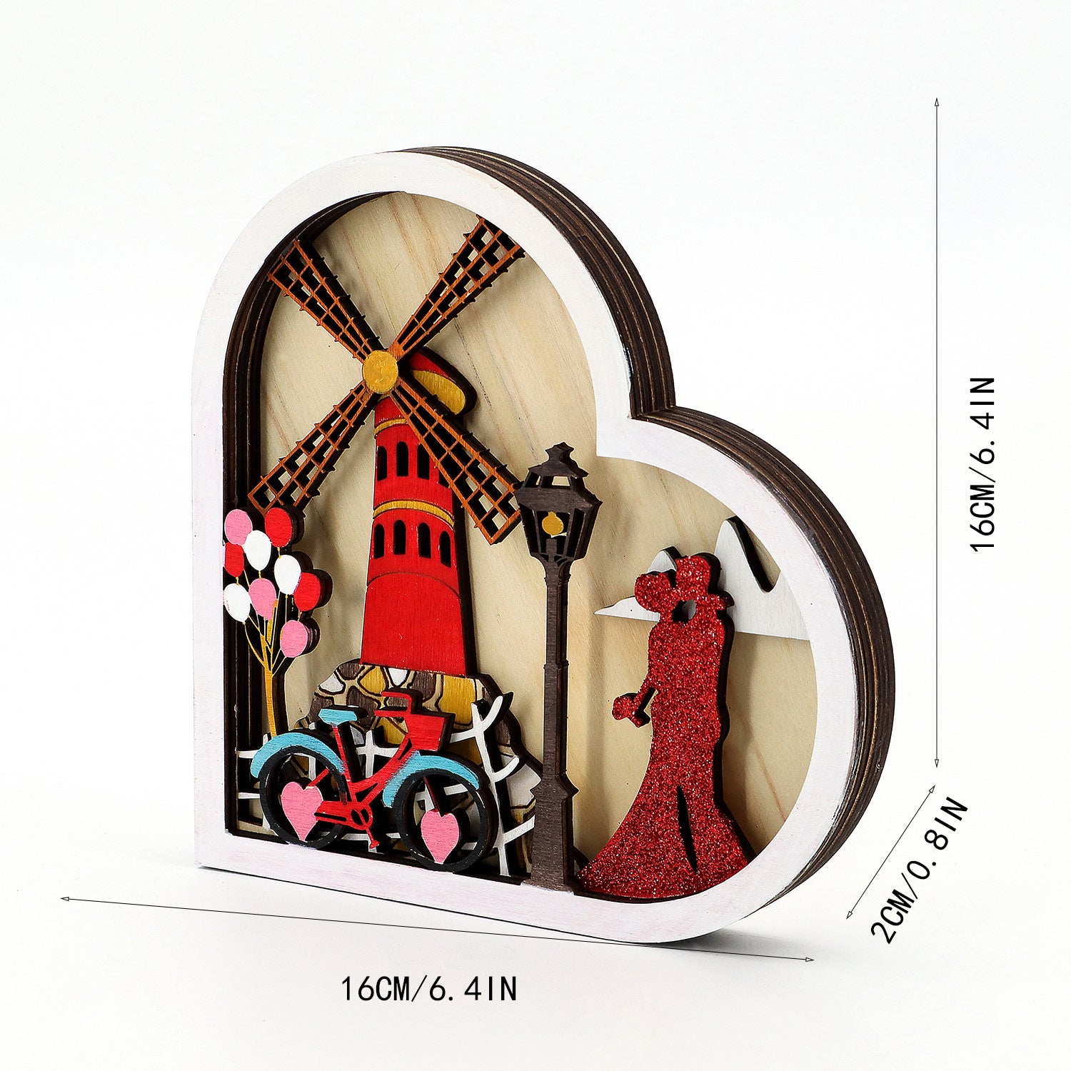 Decoración Rueda de la Fortuna San Valentín | Adorno Romántico para Regalo