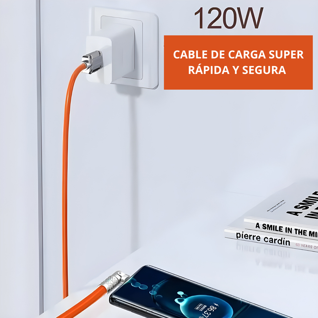 Cable de carga USB a Type-C con rotación 180°