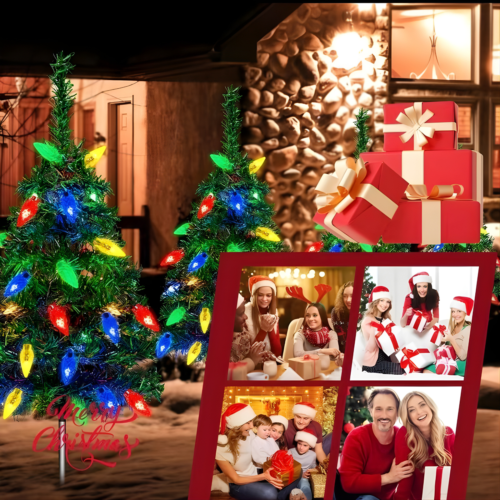 Luces Solares Decorativas | 80 Bombillas LED Coloridas para Jardín, Patio y Eventos