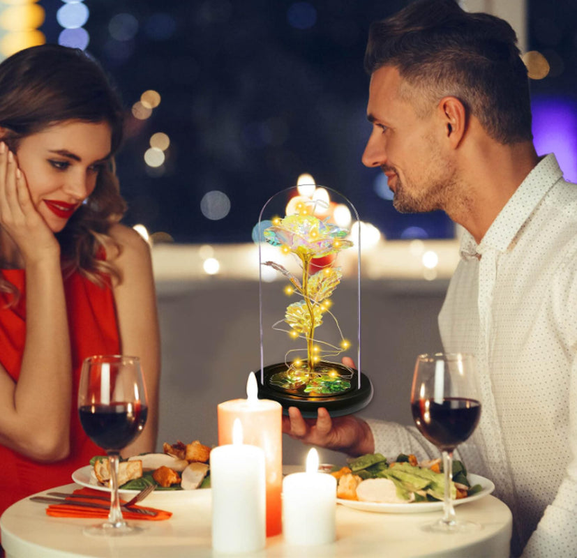 Rosa Eterna en Cúpula de Cristal | Regalo Romántico de San Valentín