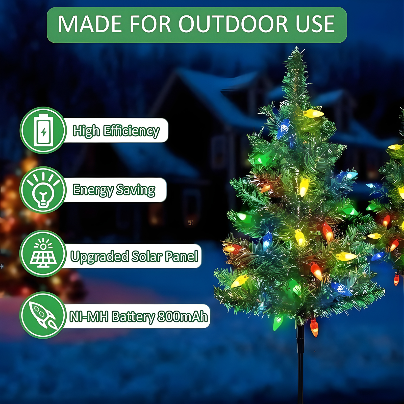 Luces Solares Decorativas | 80 Bombillas LED Coloridas para Jardín, Patio y Eventos