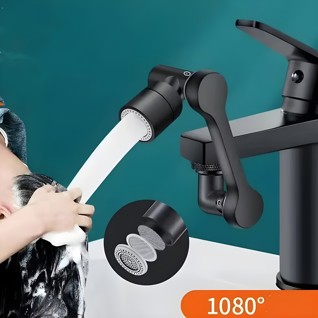 Boquilla de Grifo 1080° en Metal | Extensor Antisalpicaduras para Fregadero