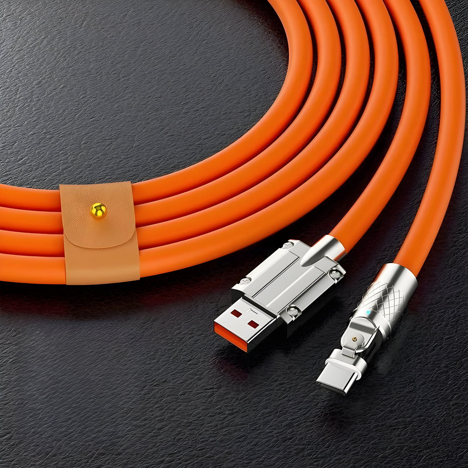 Cable de carga USB a Type-C con rotación 180°