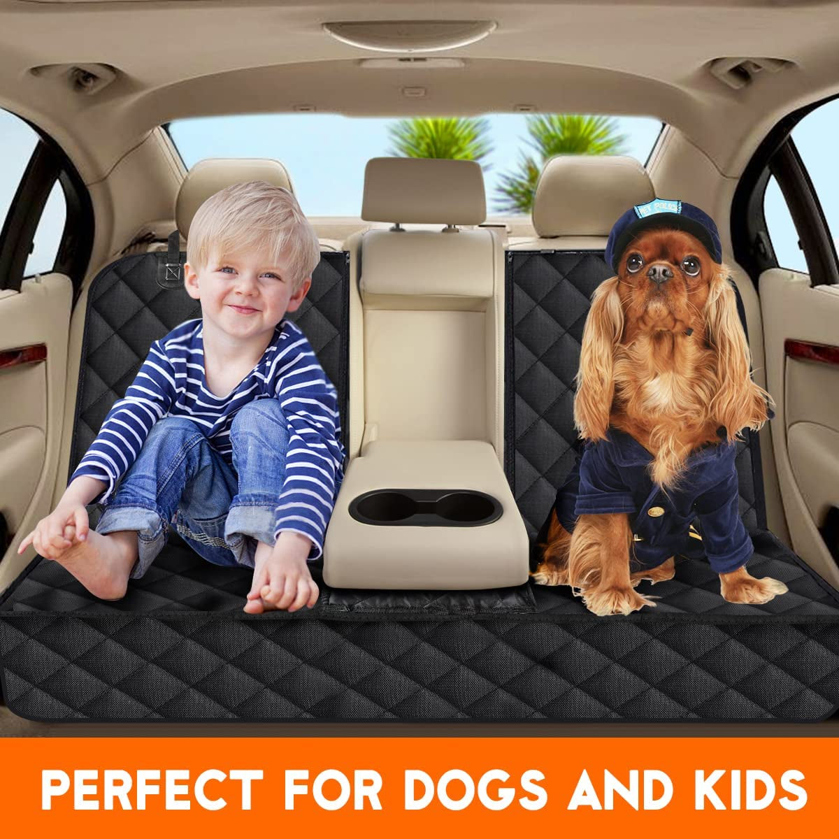 Funda Protectora de Asiento Trasero para Perros | Impermeable y Antideslizante para Autos, SUVs y Camiones