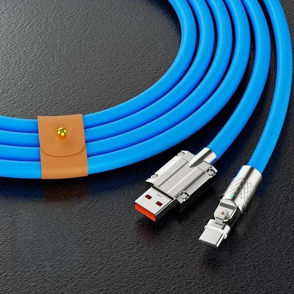 Cable de carga USB a Type-C con rotación 180°