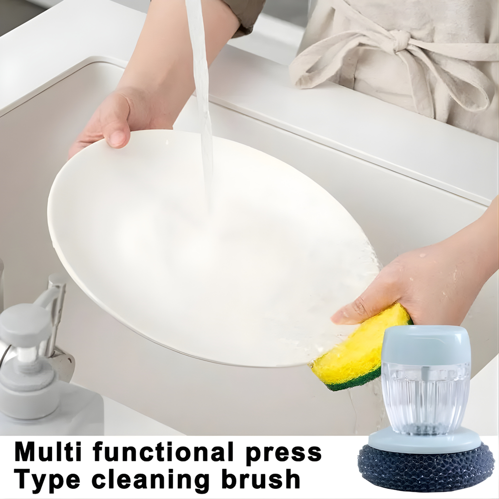 Cepillo Dispensador de Jabón | Cepillo de Cocina para Platos, Ollas y Sartenes