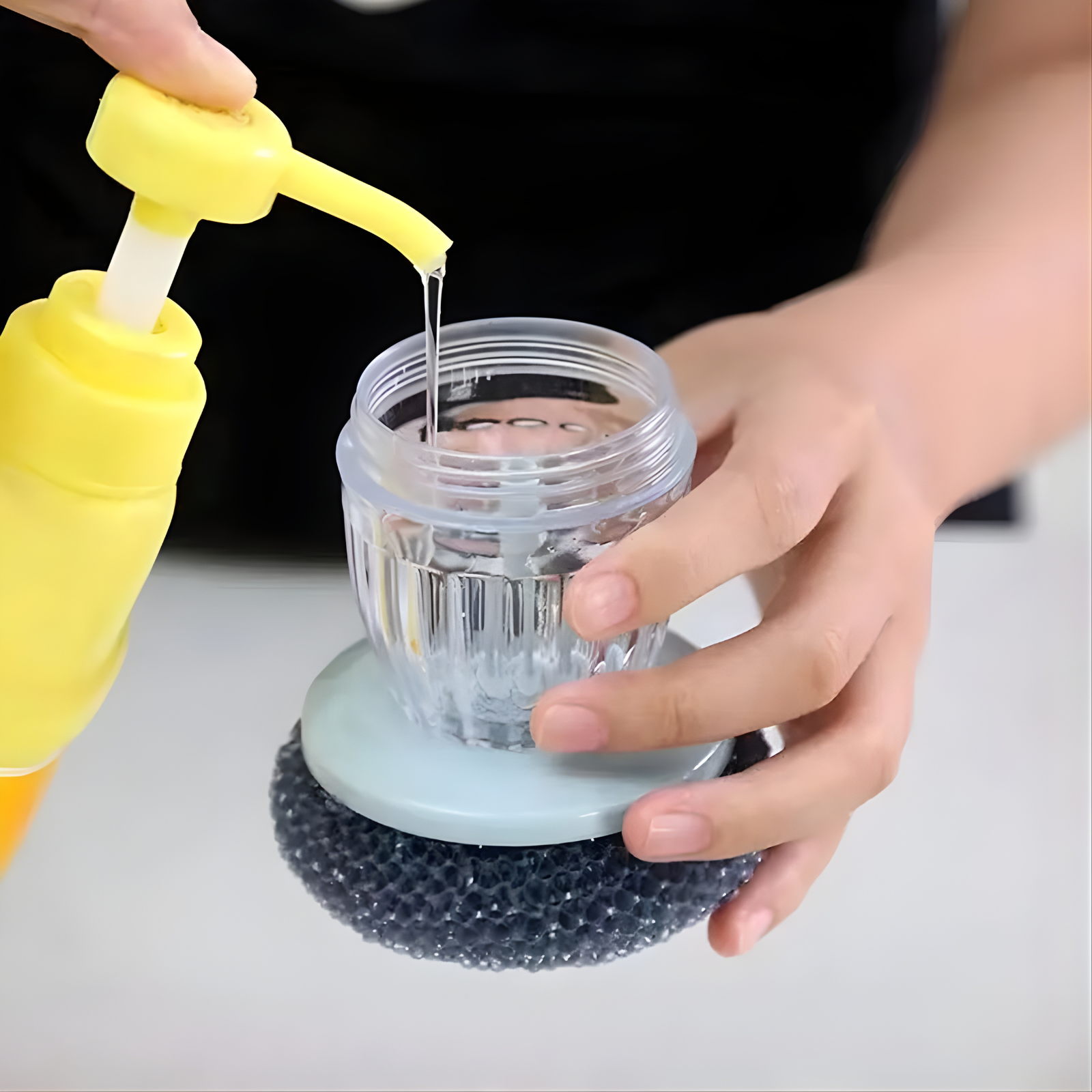 Cepillo Dispensador de Jabón | Cepillo de Cocina para Platos, Ollas y Sartenes