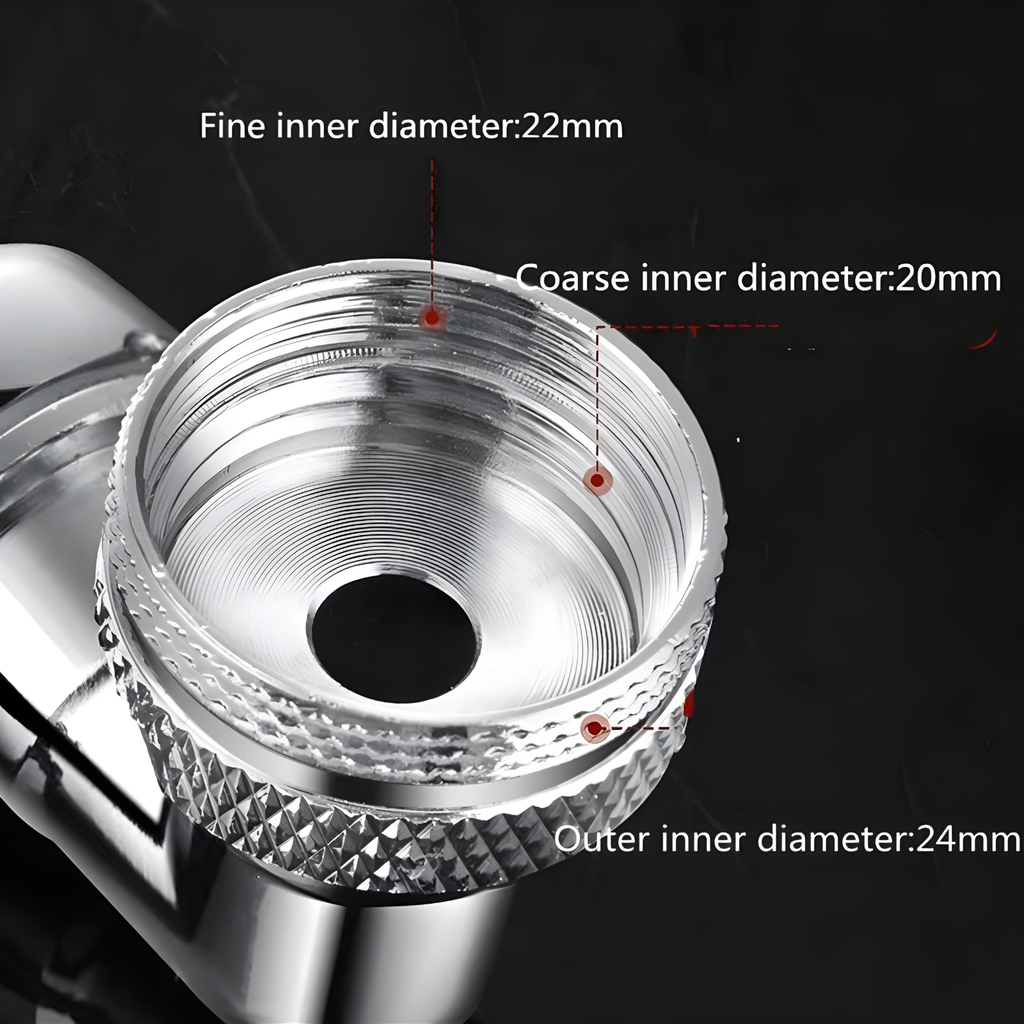 Boquilla de Grifo 1080° en Metal | Extensor Antisalpicaduras para Fregadero