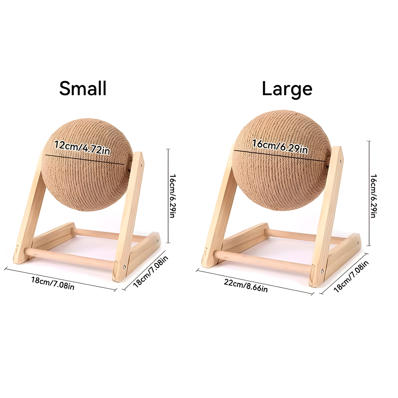 Juguete Rascador para Gatos | Bola de Sisal Natural y Base Antideslizante