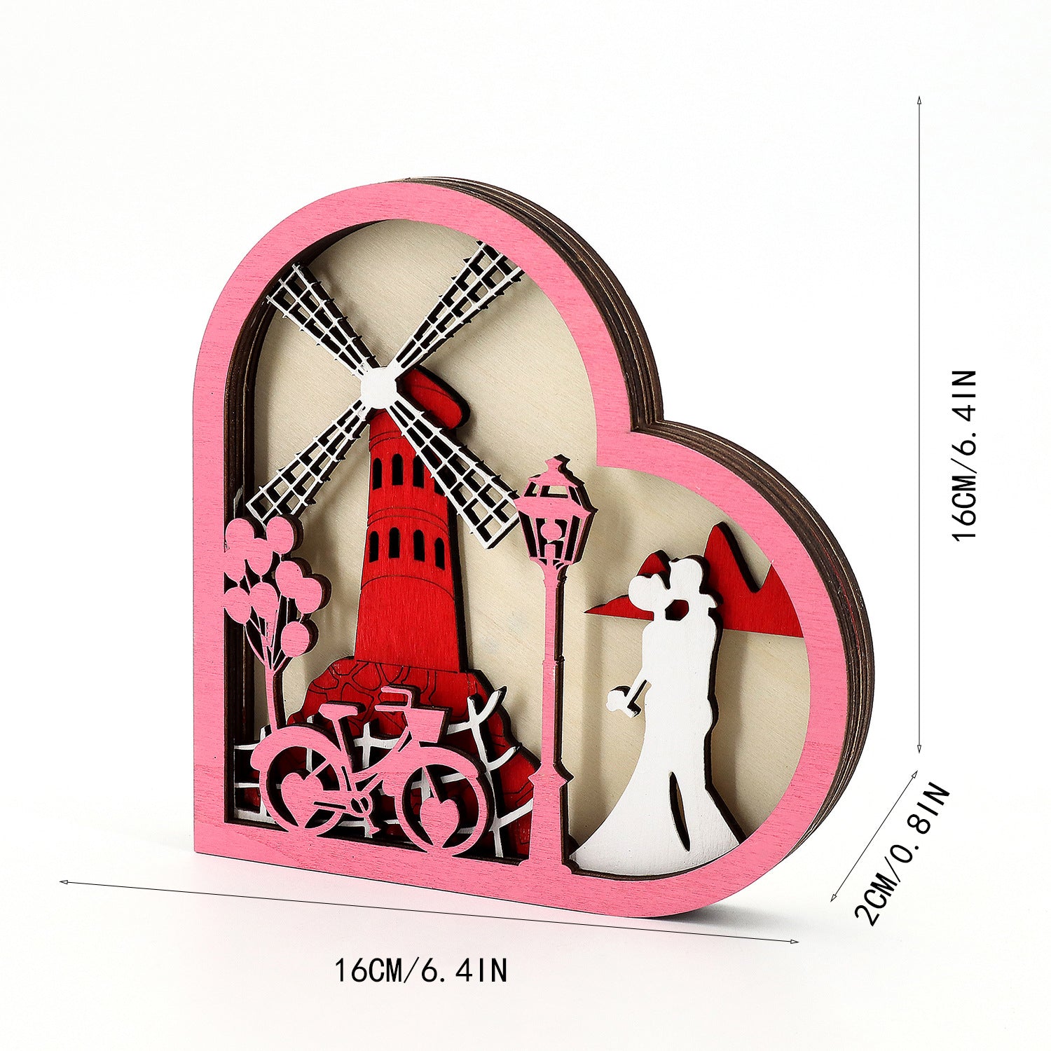 Decoración Rueda de la Fortuna San Valentín | Adorno Romántico para Regalo