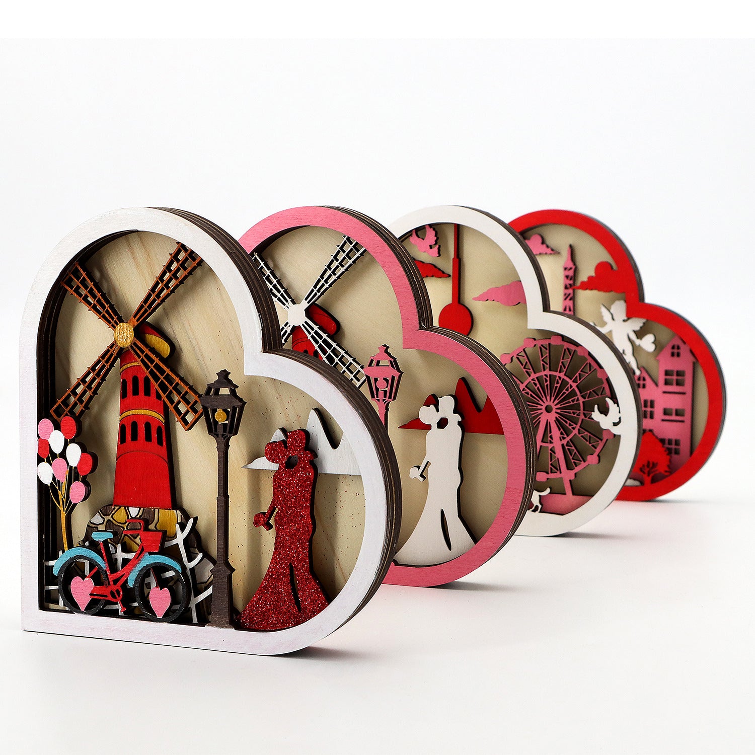 Decoración Rueda de la Fortuna San Valentín | Adorno Romántico para Regalo