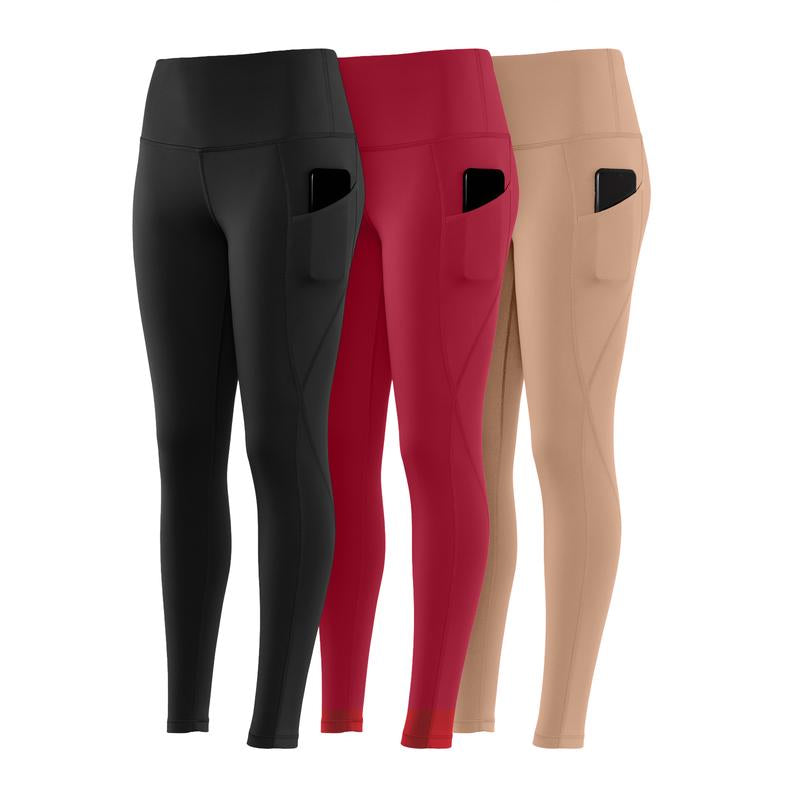 Lux Decor Apparel High Waisted Butt Lifting Workout Leggings for Women -Breathable Solid Soft Stretch Yoga Pants - Tummy Control Side Pockets Shaping Gym Leggings- Available in All Sizes #Summervibes