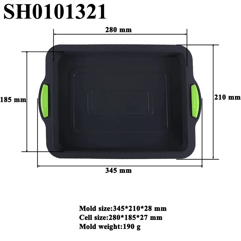 Food Grade Silicone Cake Molds Toast Tray Bread Pan Brownie Dessert Madeleine Cake Moulds Baguette Baking Tools Muffin Bakeware