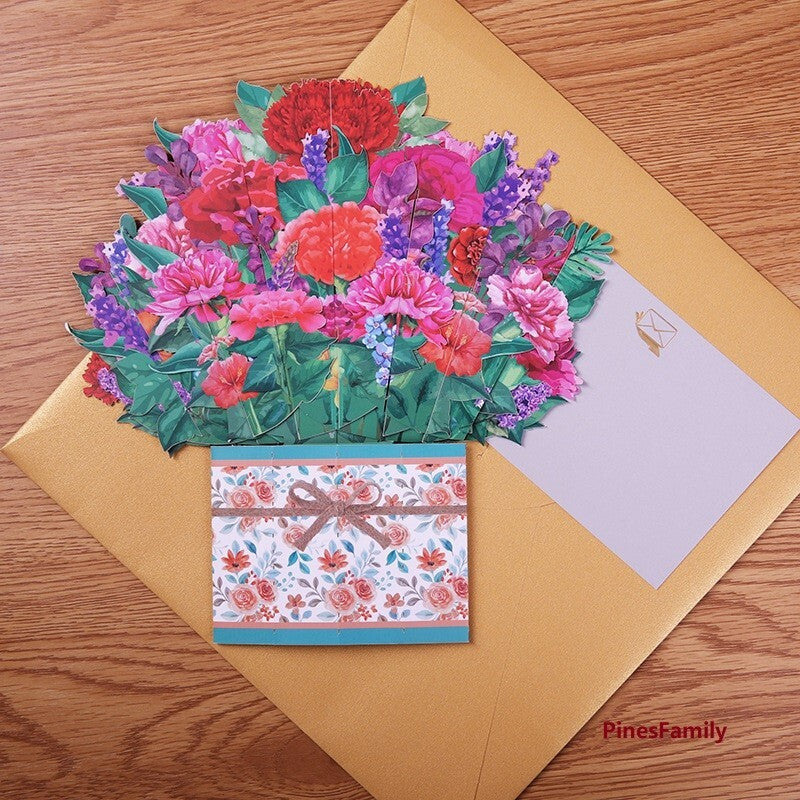 Tarjeta Pop-Up de Clavel | Tarjeta 3D para San Valentín