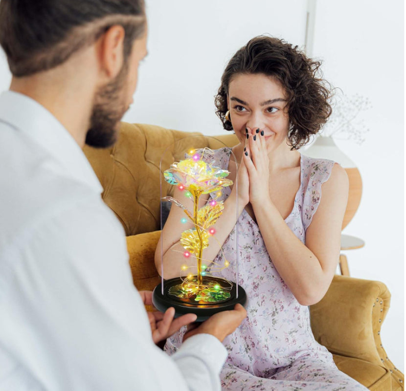 Rosa Eterna en Cúpula de Cristal | Regalo Romántico de San Valentín